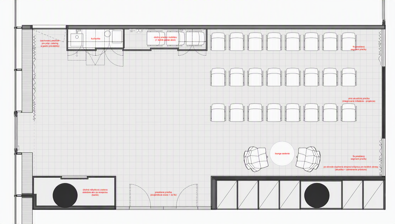 Floor plan – Kinosedenie
